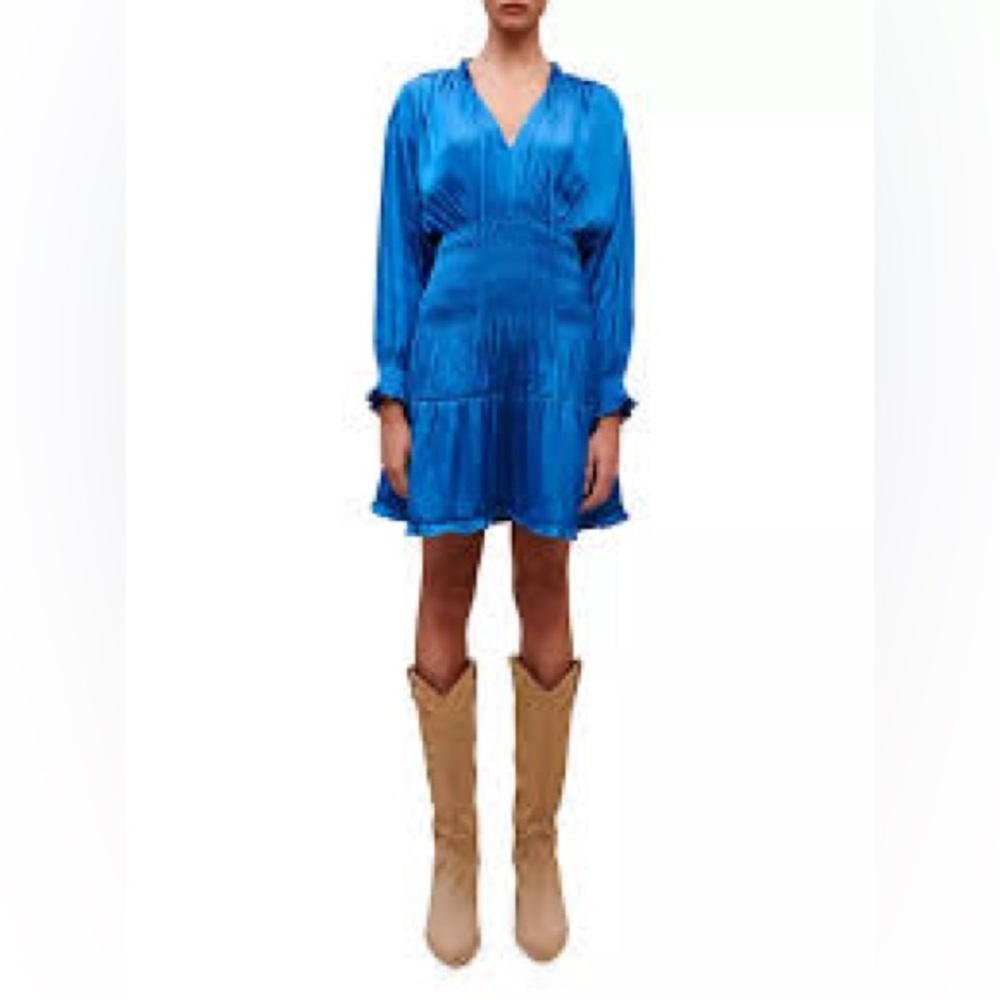 Maje bright blue mini dress NWT